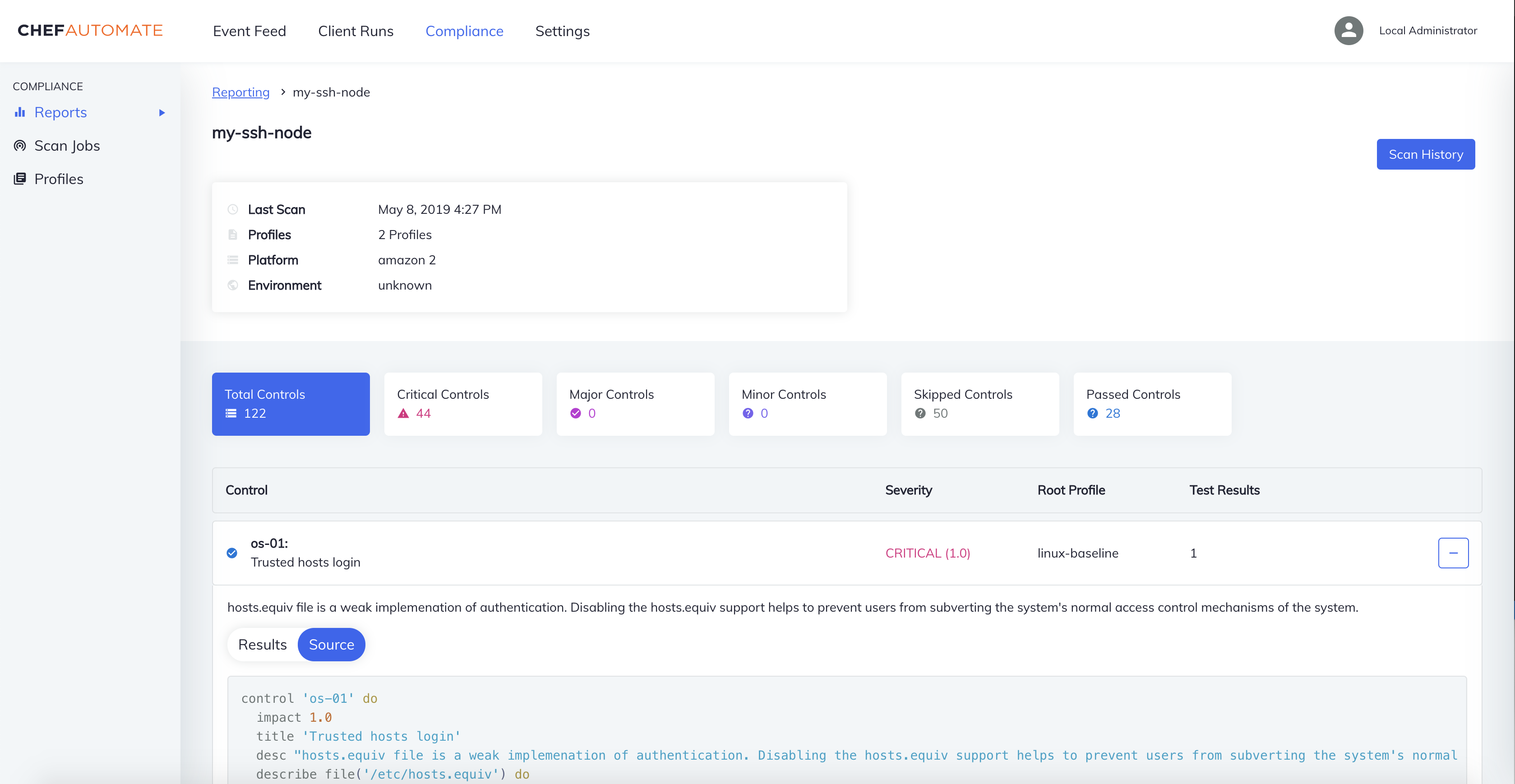 Compliance Node Information